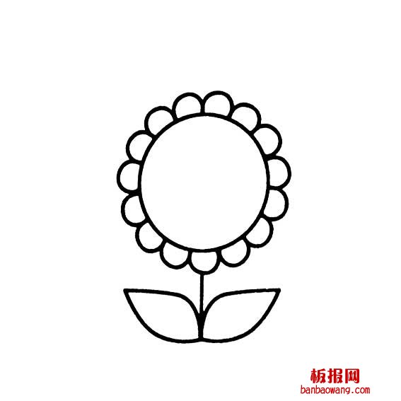 太阳花非常简单的的简笔画法7